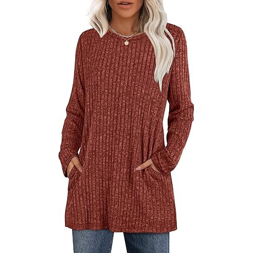 Womens Tunic Sweater with Pockets