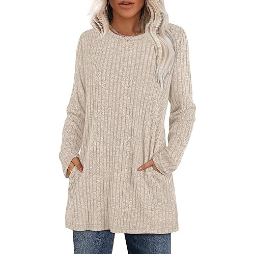 Womens Tunic Sweater with Pockets