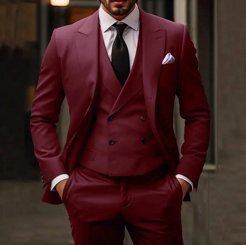 Men's 3-Piece Tuxedo Suit With Waistcoat