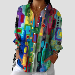 Women's Colorful Button Down Shirts Long Sleeve