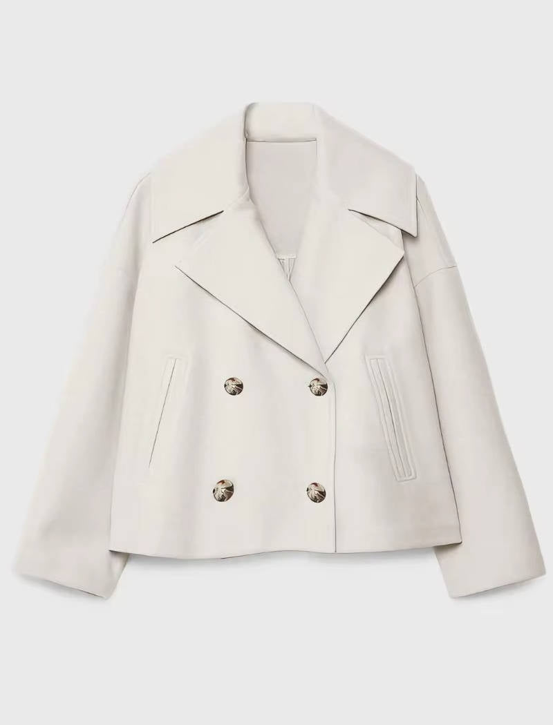 Womens Cropped Peacoat