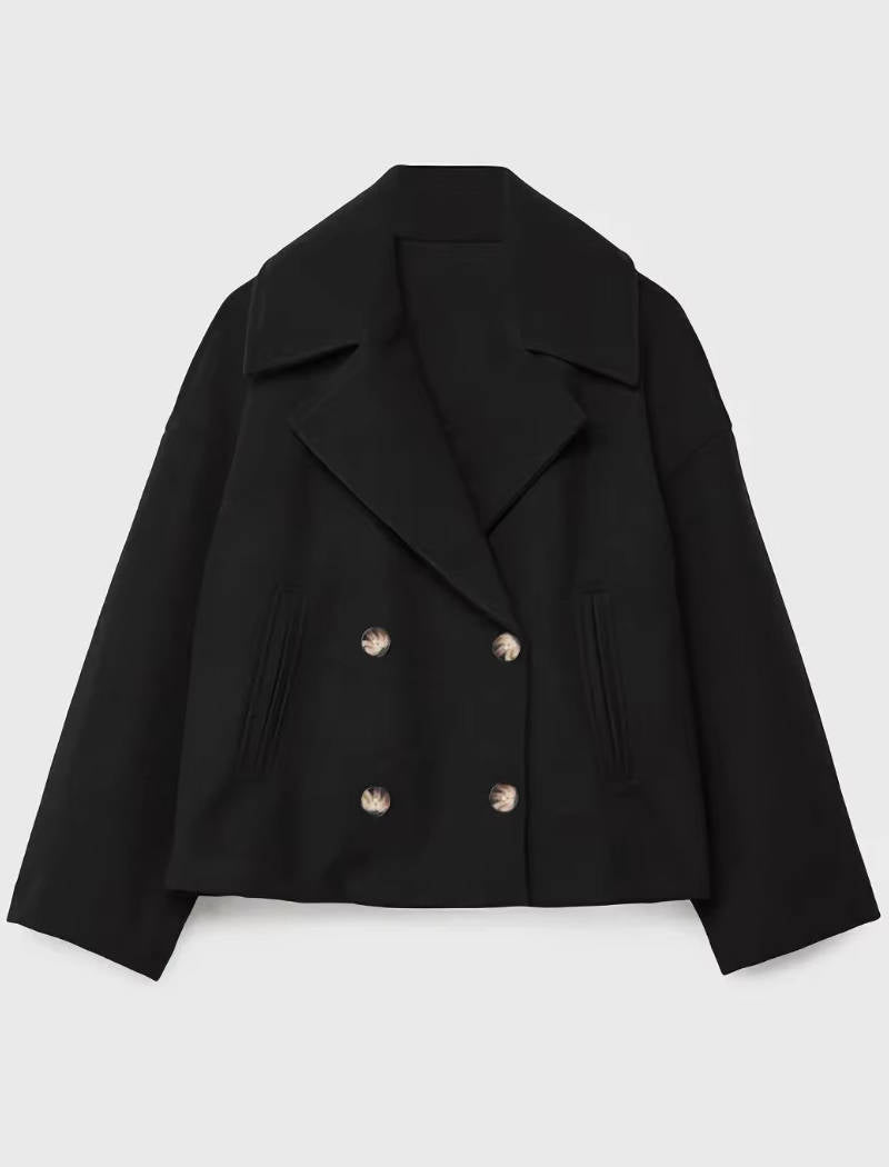 Womens Cropped Peacoat