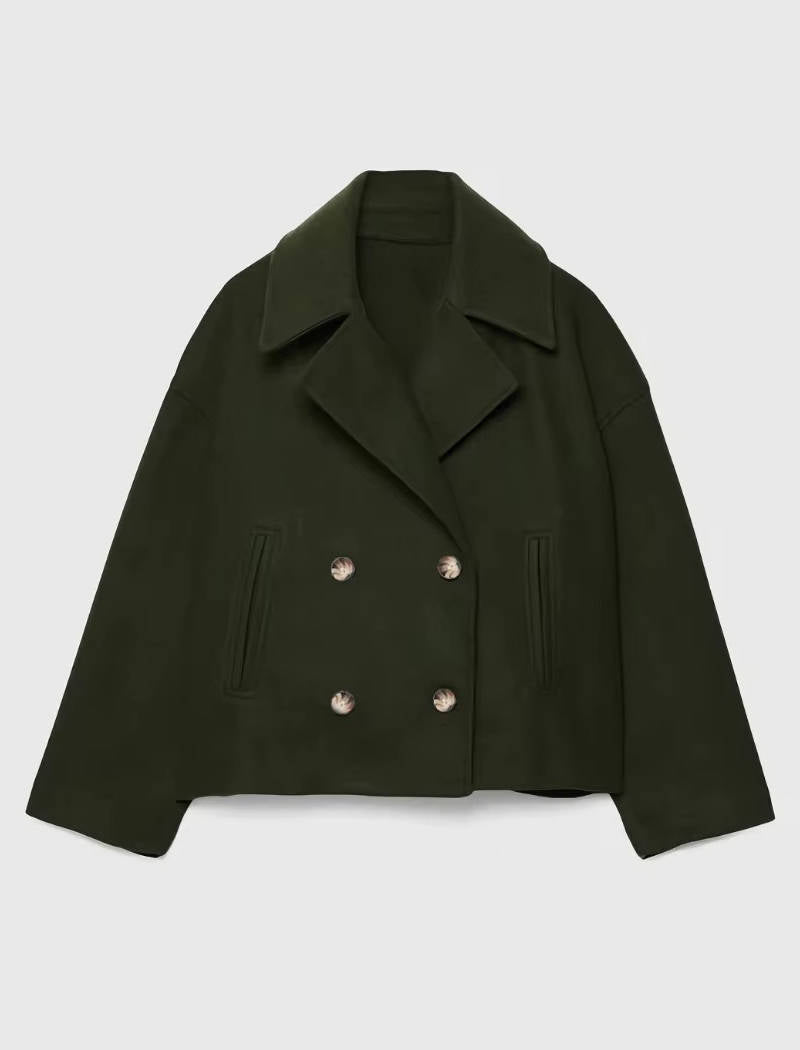 Womens Cropped Peacoat