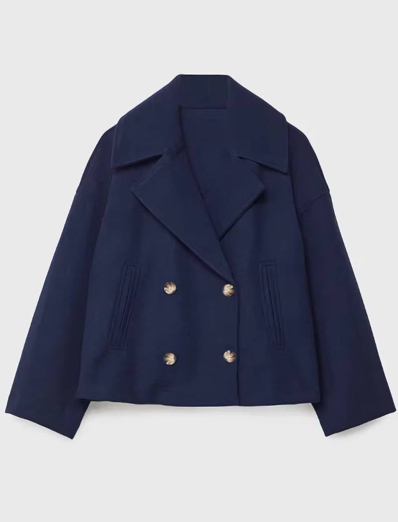 Womens Cropped Peacoat