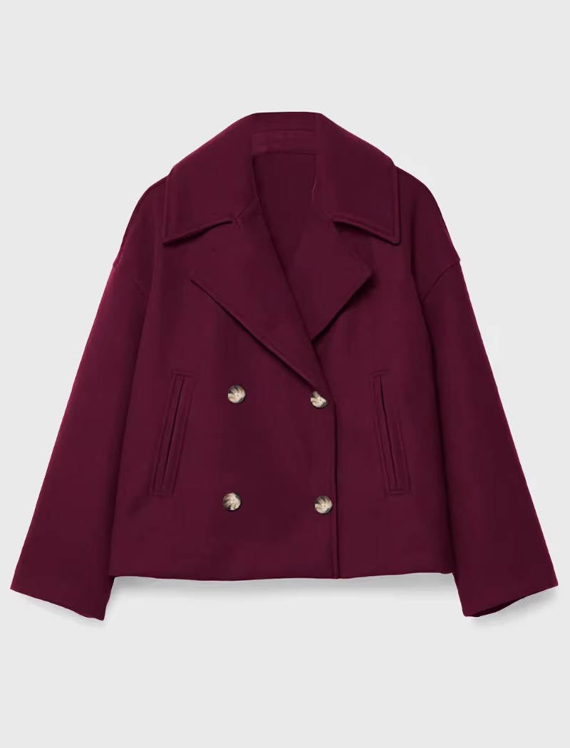 Womens Cropped Peacoat