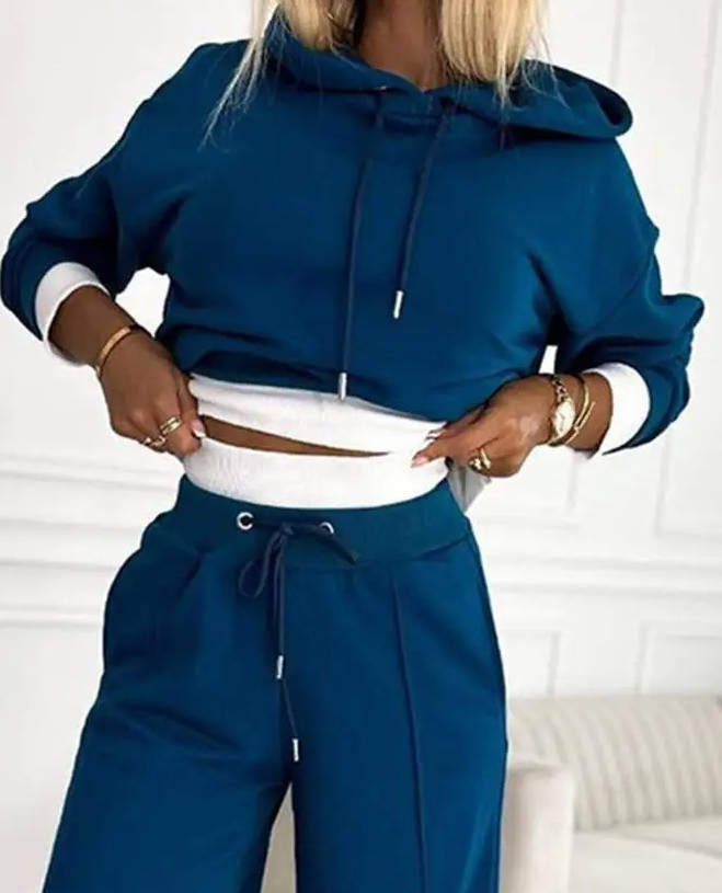 Women's Casual Hoodie Tracksuit Set
