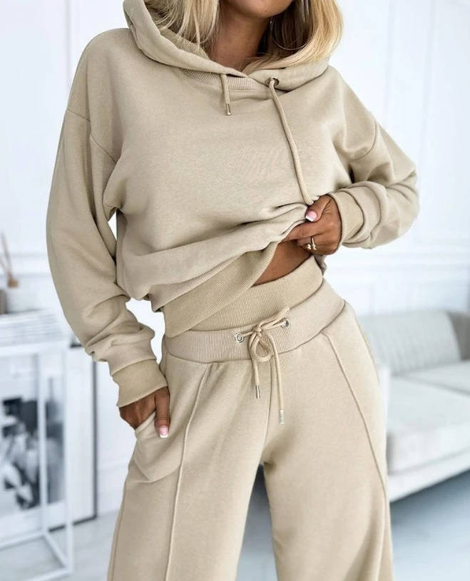 Women's Casual Hoodie Tracksuit Set