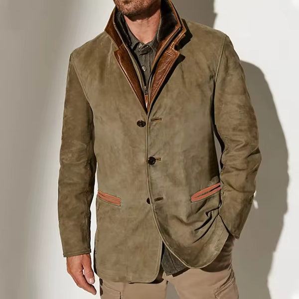 Men's Suede Blazer Jacket