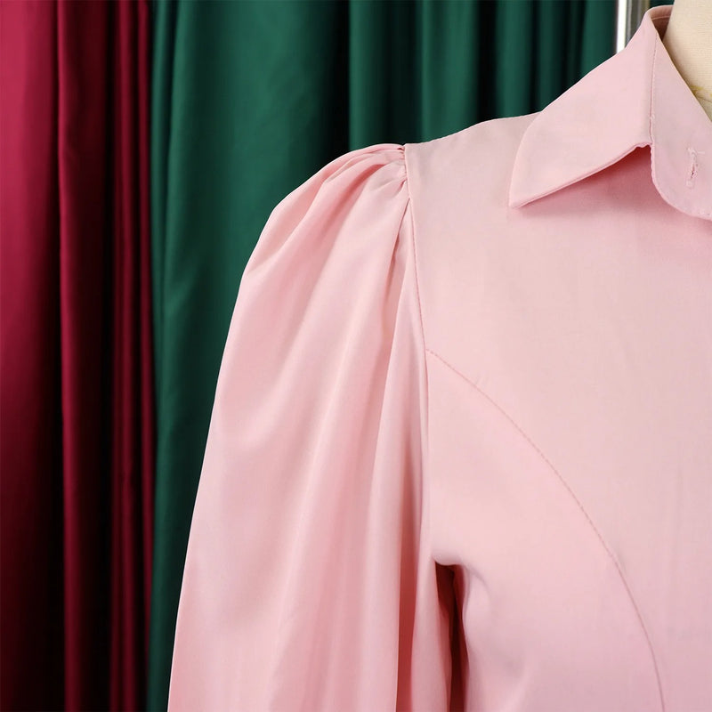 Women Casual Button Long Sleeve Dresses