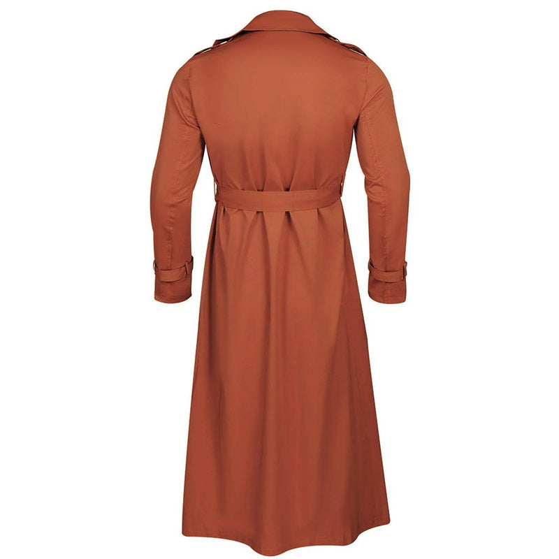 Men's Double Breasted Trench Coat Long & Waterproof
