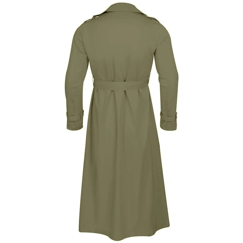Men's Double Breasted Trench Coat Long & Waterproof