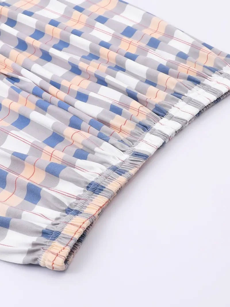 Womens Plaid Pants Pajama Set