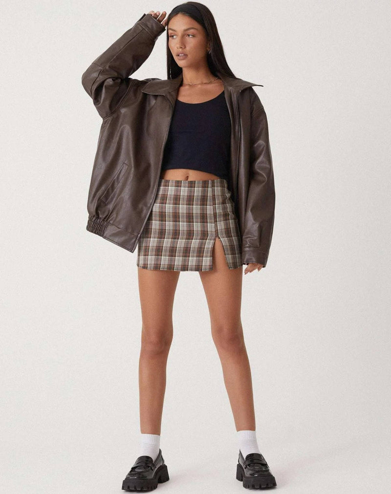 Womens Oversized Leather Bomber Jacket