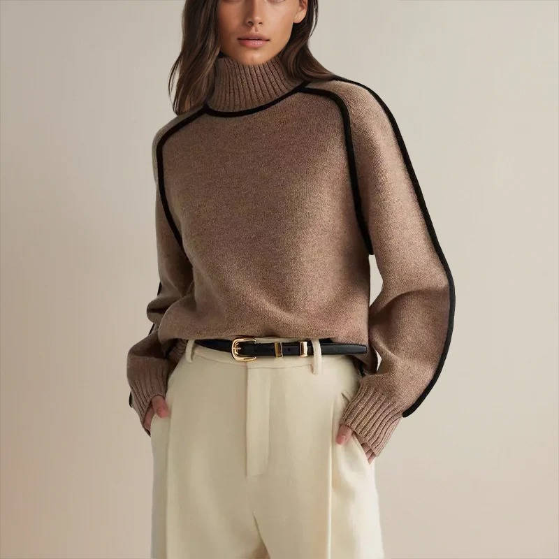 Designer Inspired Women's Turtleneck Sweater