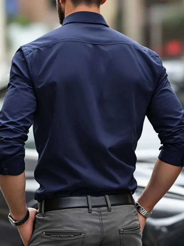 Long Sleeve Shirt for Men Slim Fit and Stretch