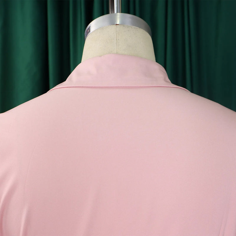 Women Casual Button Long Sleeve Dresses