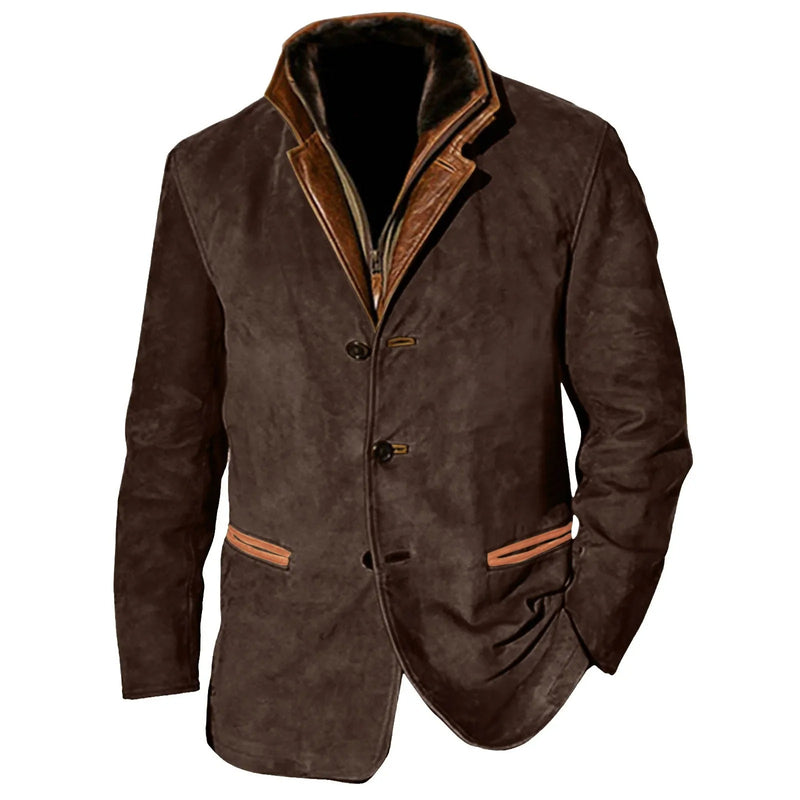 Men's Suede Blazer Jacket