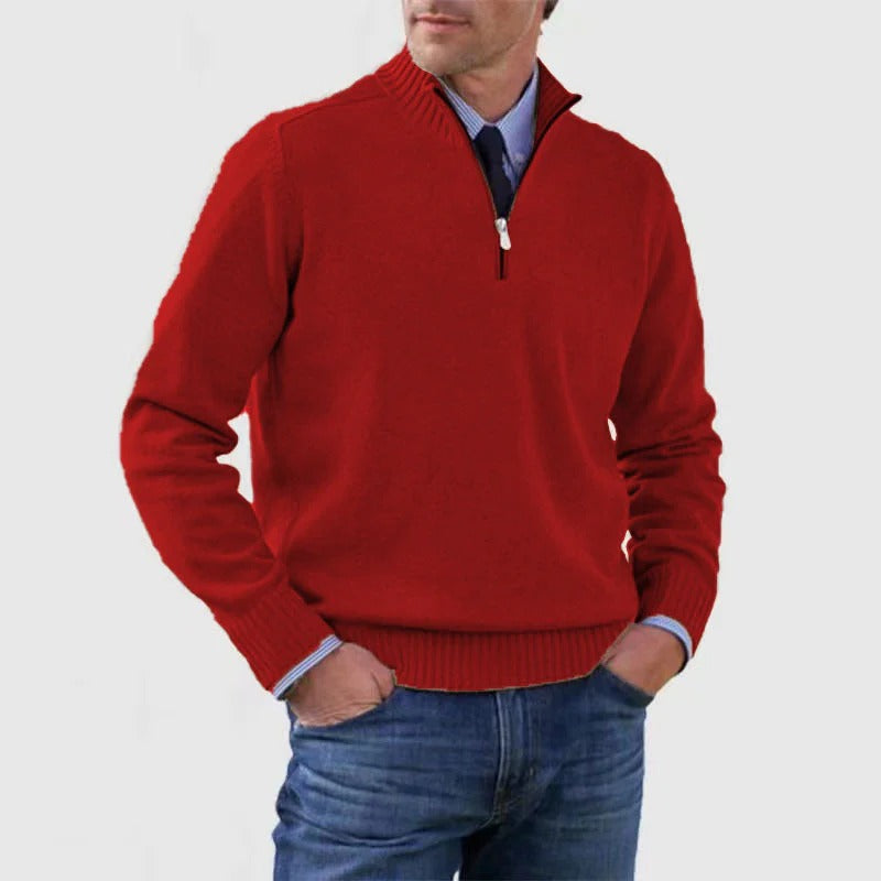 Men's Quarter Zip Sweater Business Casual