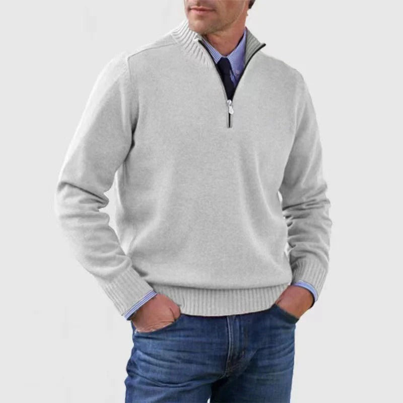 Men's Quarter Zip Sweater Business Casual