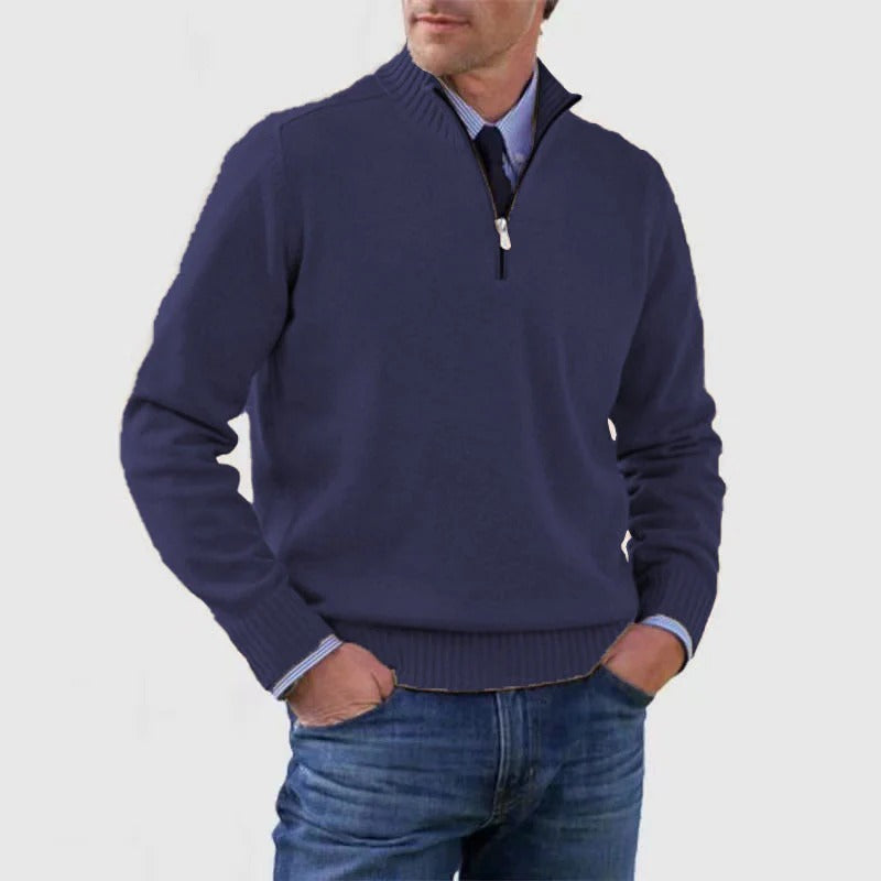 Men's Quarter Zip Sweater Business Casual