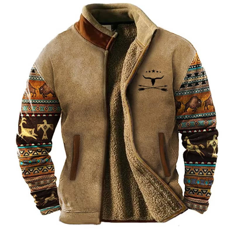 Men's Western Aztec Fleece Jacket