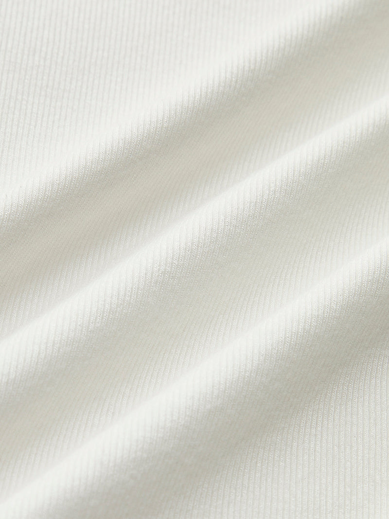 Mock Neck Piping Slim T-Shirt
