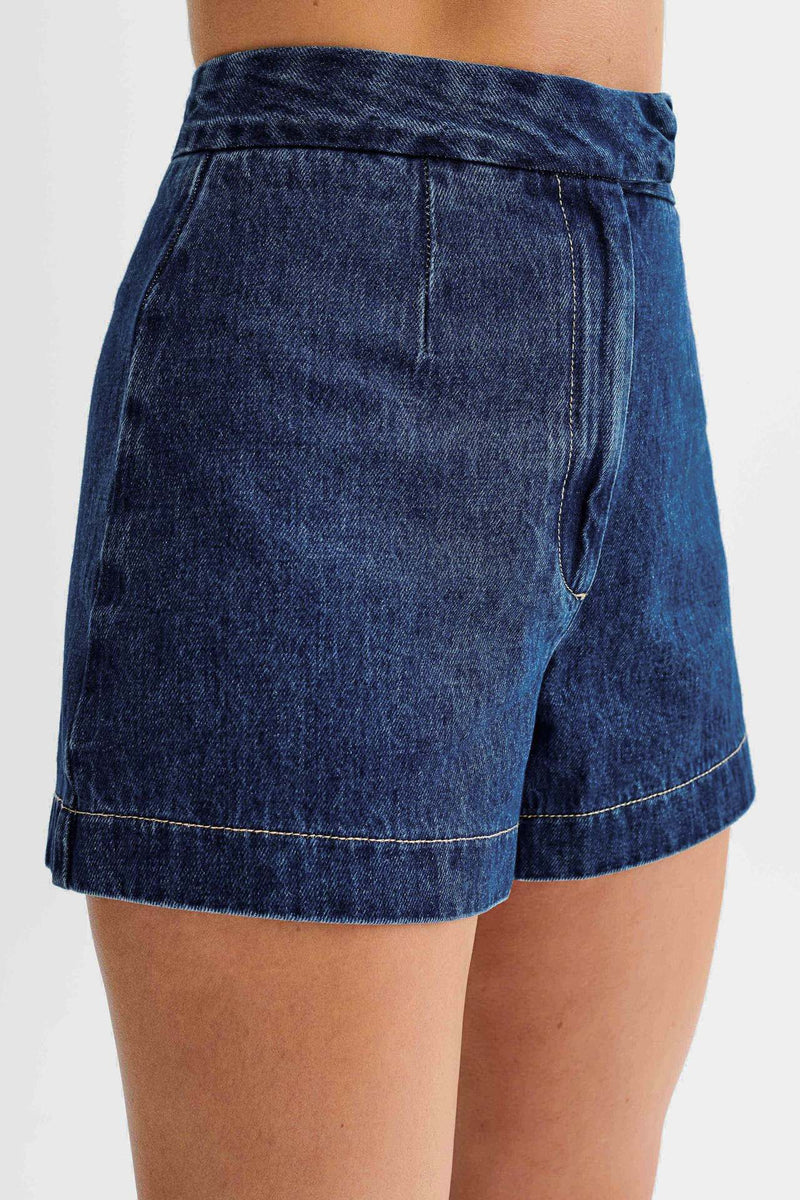 Ondine - Denim Vest and Shorts Set For Women