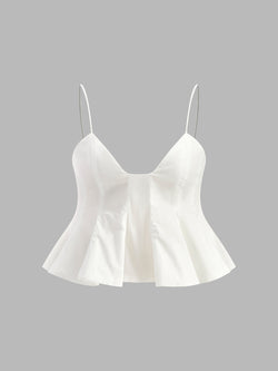 Peplum Spaghetti Strap Top