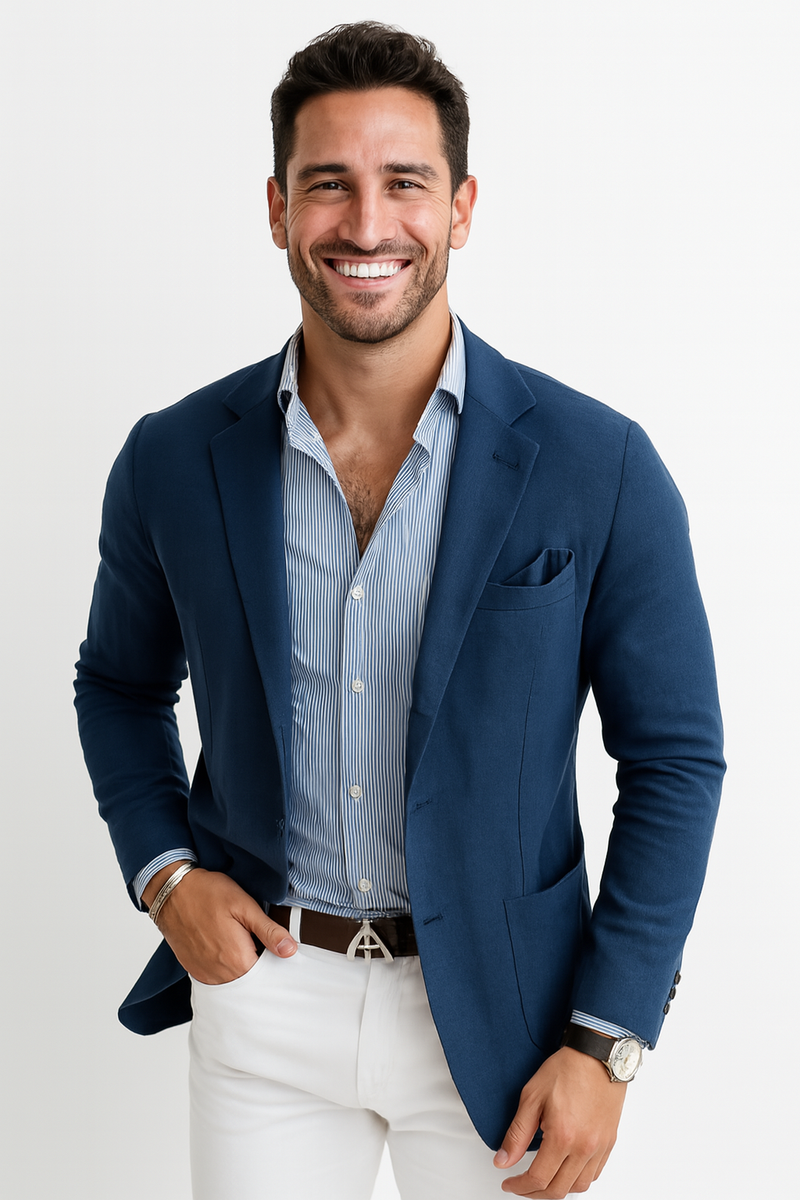 Men's Solid Color Knitted Cardigan Coat with Turn Down Collar and Multi Pockets