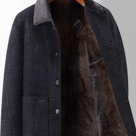 2024 Men's Wool Blend Business Casual Trench Coat