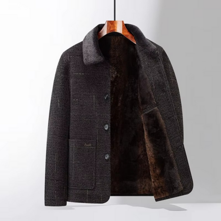 2024 Men's Wool Blend Business Casual Trench Coat