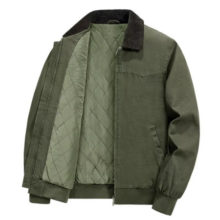 Vintage Men’s Corduroy Jacket, Cotton Lined Warm Casual Coat, Windproof Outerwear M–4XL