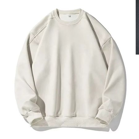 Men’s Suede Oversized Sweatshirt Pullover for Fall and Winter