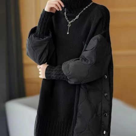 Women's Autumn Winter Turtleneck Sweater Long Sleeve Casual Loose Pullover Top