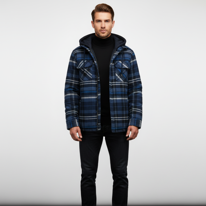 Men's Winter Thick Hooded Jacket Warm Casual Trend