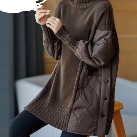 Women's Autumn Winter Turtleneck Sweater Long Sleeve Casual Loose Pullover Top