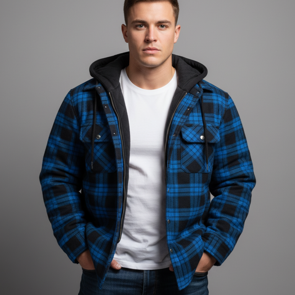 Men's Winter Thick Hooded Jacket Warm Casual Trend