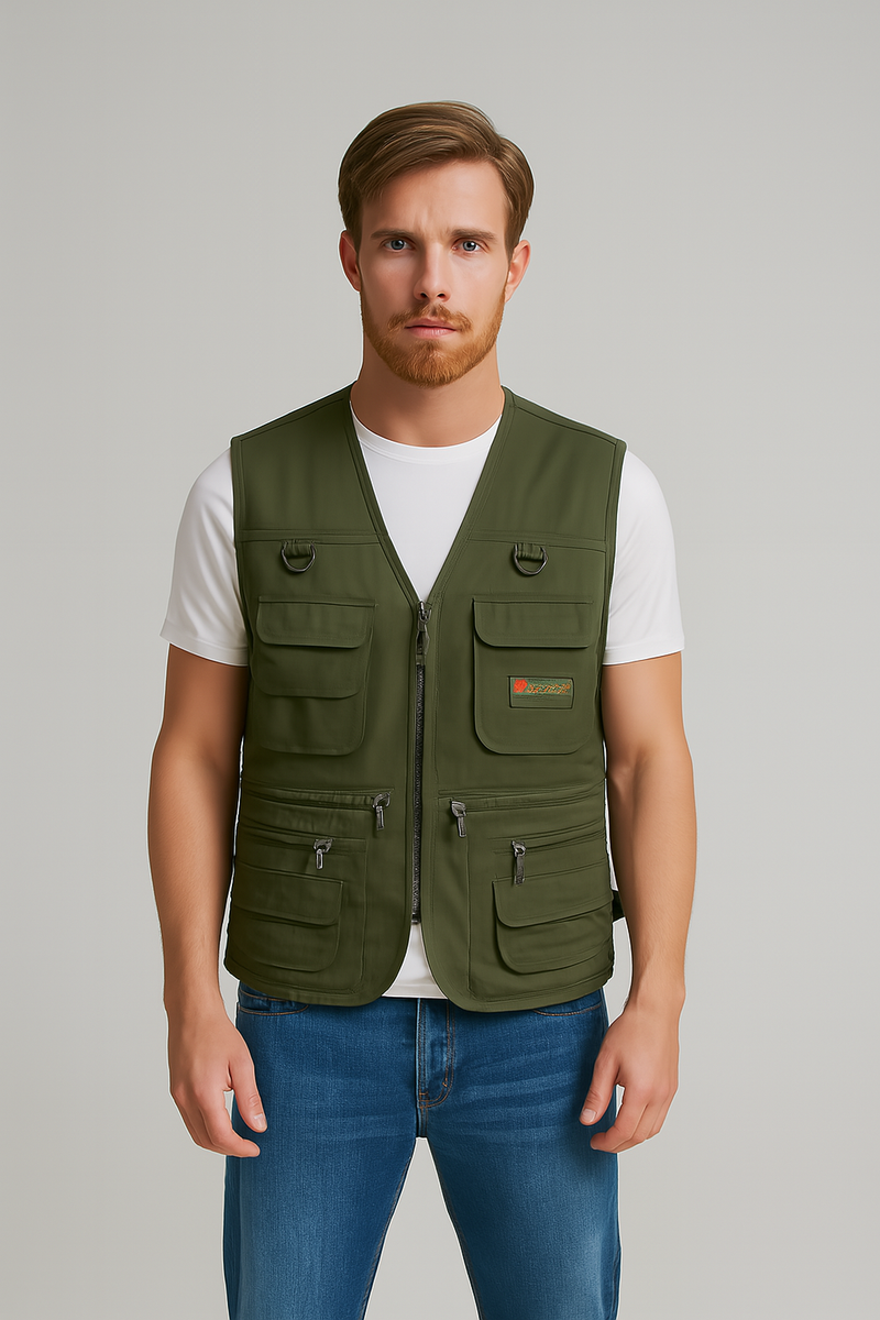 Men's Outdoor Multi Pocket Lightweight Hiking and Fishing Vest