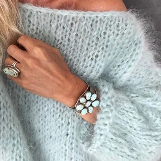 Stylish knitted sweater