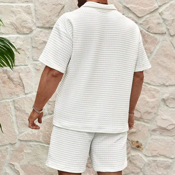 Trendy Waffle Tracksuit Set For Men