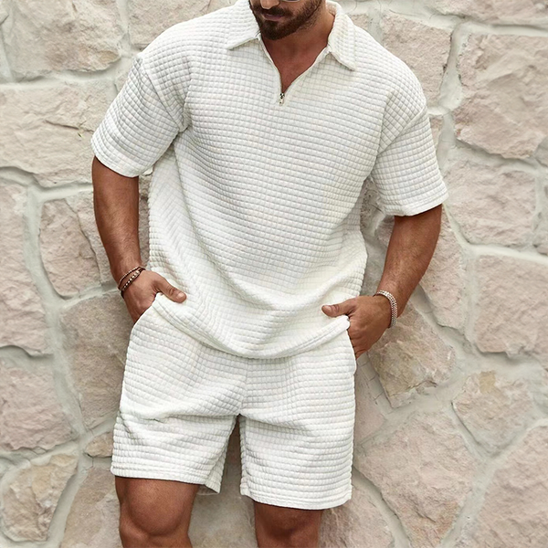 Trendy Waffle Tracksuit Set For Men