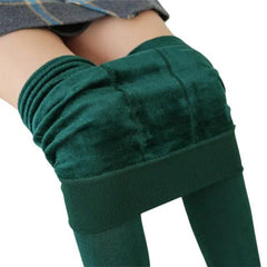 High Waist Leggings with Fleece Lining and Stretch Fabric
