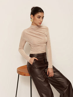 Versatile Ruched Slim T-Shirt