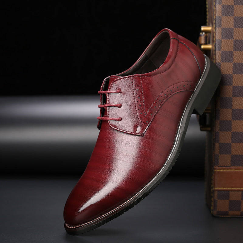 Men's Classic Leather Derby Dress Shoes