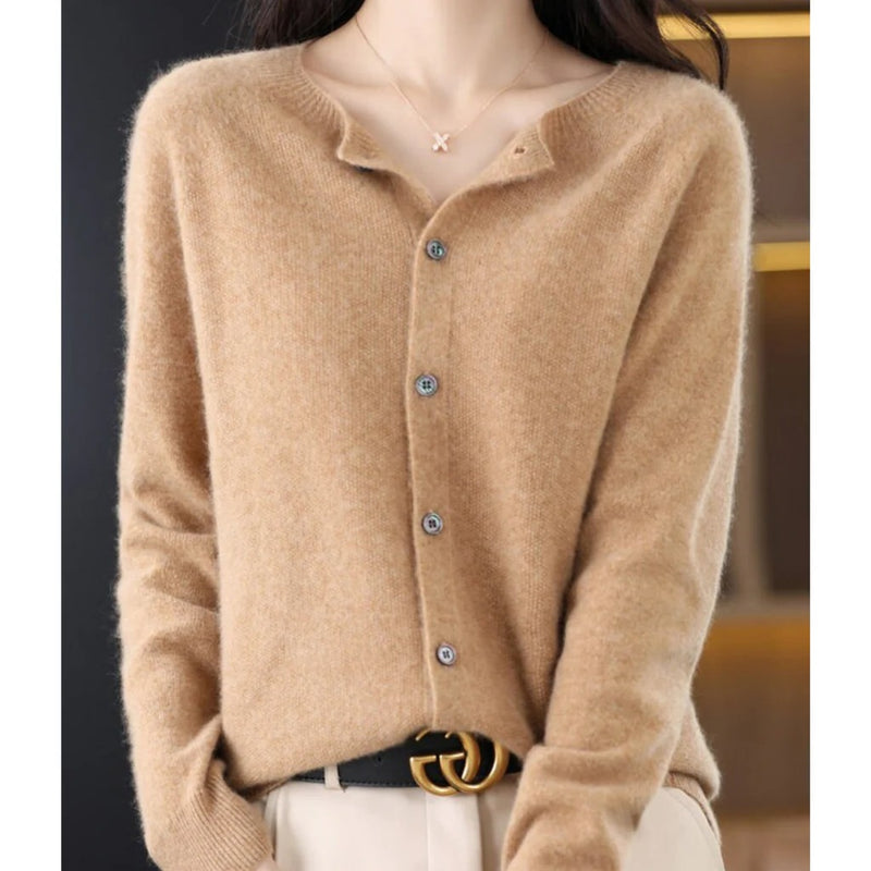 Women's Round Neck Cardigan