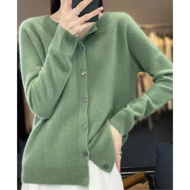 Women's Round Neck Cardigan