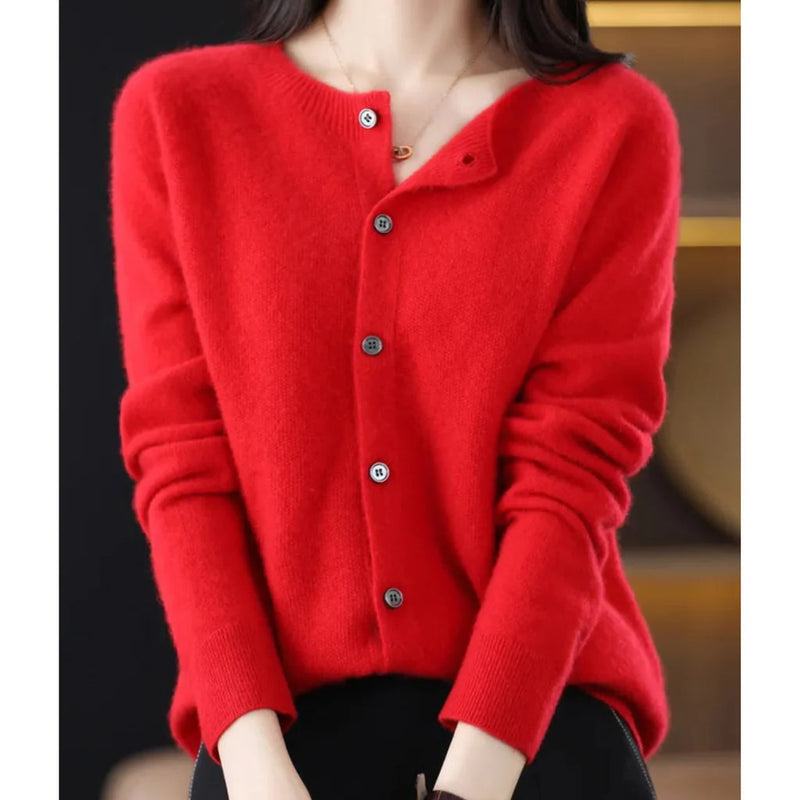 Women's Round Neck Cardigan