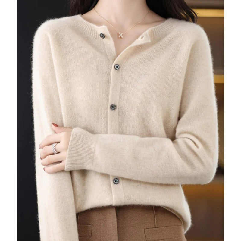 Women's Round Neck Cardigan