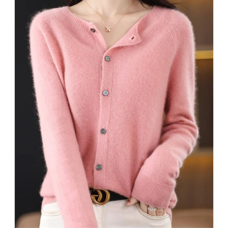 Women's Round Neck Cardigan