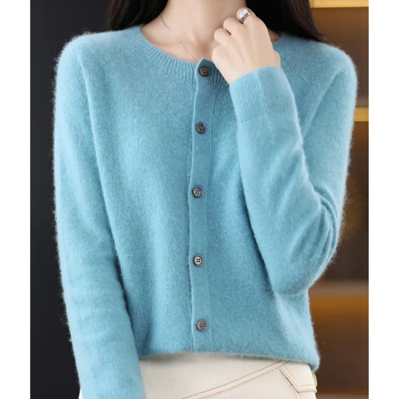 Women's Round Neck Cardigan